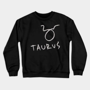 Hand Drawn Taurus Zodiac Signs Crewneck Sweatshirt